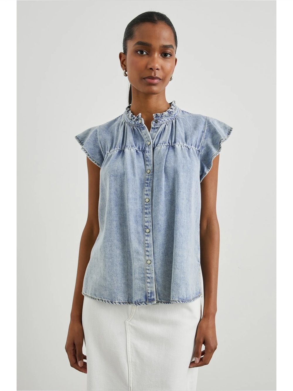 Rails Ruthie Denim Top in Faded Indigo